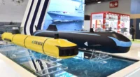 STM NETA 300 unmanned underwater vehicle at SAHA EXPO 2024 in Istanbul