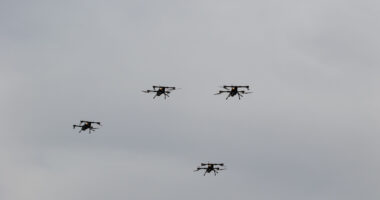 Drone swarm.