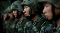 Soldiers of the Chinese People’s Liberation Army 1st Amphibious Mechanized Infantry Division