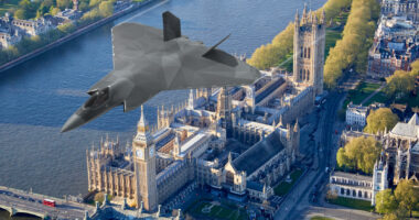 A rendering of the Tempest manned aircraft of the Future Combat Air System program