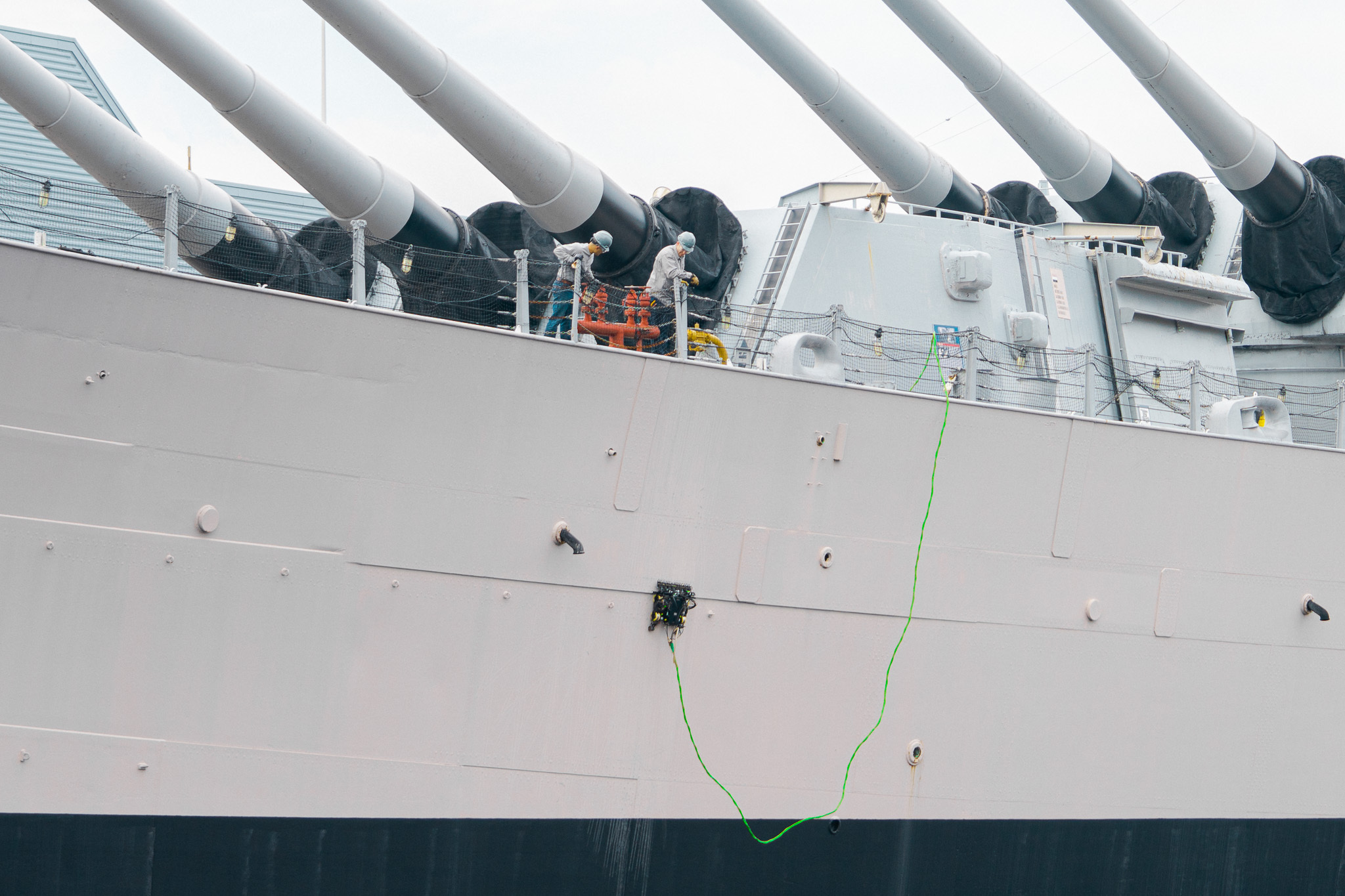 Gecko's ship-scaling robot during an assessment