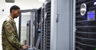 Base data-center at Eglin Air Force Base, Florida.